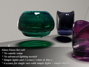glass vases set vol1 full package Modèle 3D