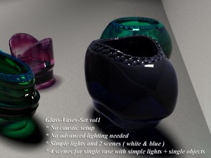 glass vases set vol1 full package Modèle 3D
