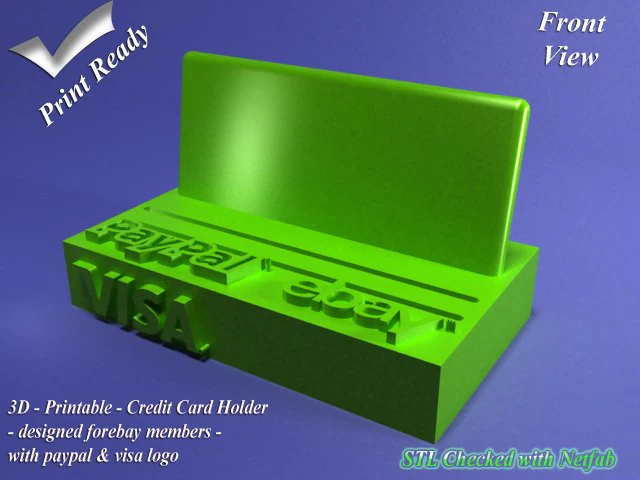 credit card holder 3D Print Model .c4d .max .obj .3ds .fbx .stl .blend