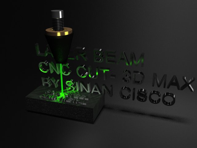 3d laser beam cnc with nozzle- for metal and glass 3D Model .c4d .max .obj .3ds .fbx .stl .blend 
