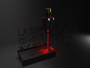 3d laser beam cnc with nozzle- for metal and glass 3D Model