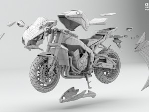 honda cbr 1000 rr 2016 3D 模型