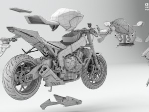honda cbr 1000 rr 2016 3D 模型