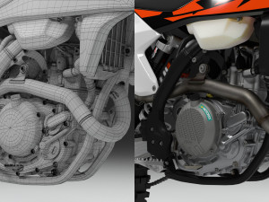 ktm exc 450-500 2018 3D-Modell