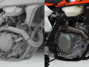 ktm exc 450-500 2018 3D Model