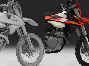 ktm exc 450-500 2018 3D Model