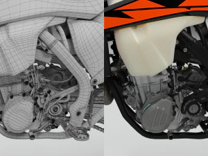 ktm exc 450-500 2018 3D Model