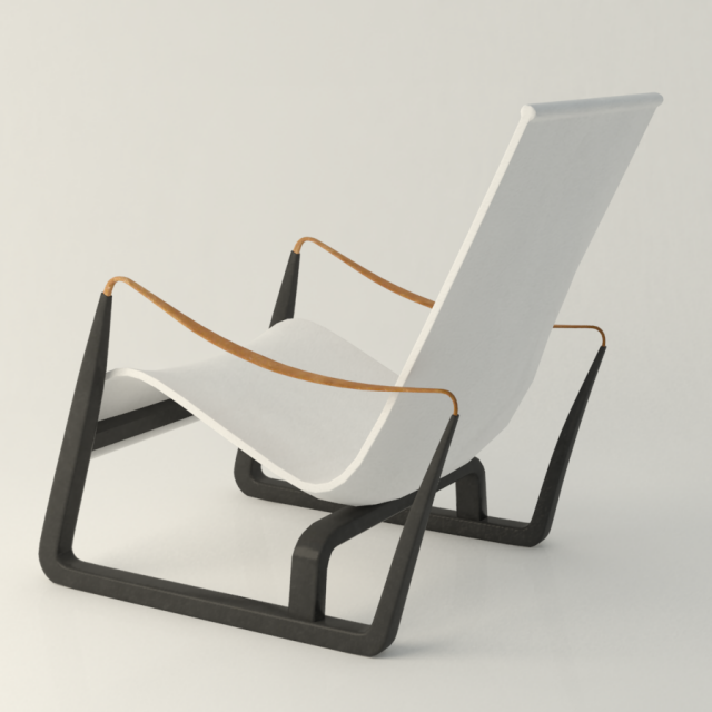 jean prouve chair 3D Model .c4d .max .obj .3ds .fbx .stl .blend 