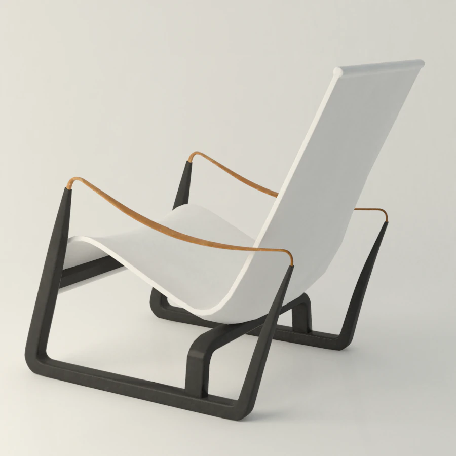 jean prouve chair 3D Model .c4d .max .obj .3ds .fbx .stl .blend 