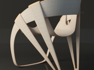 dry leaf modern chair Model 3D