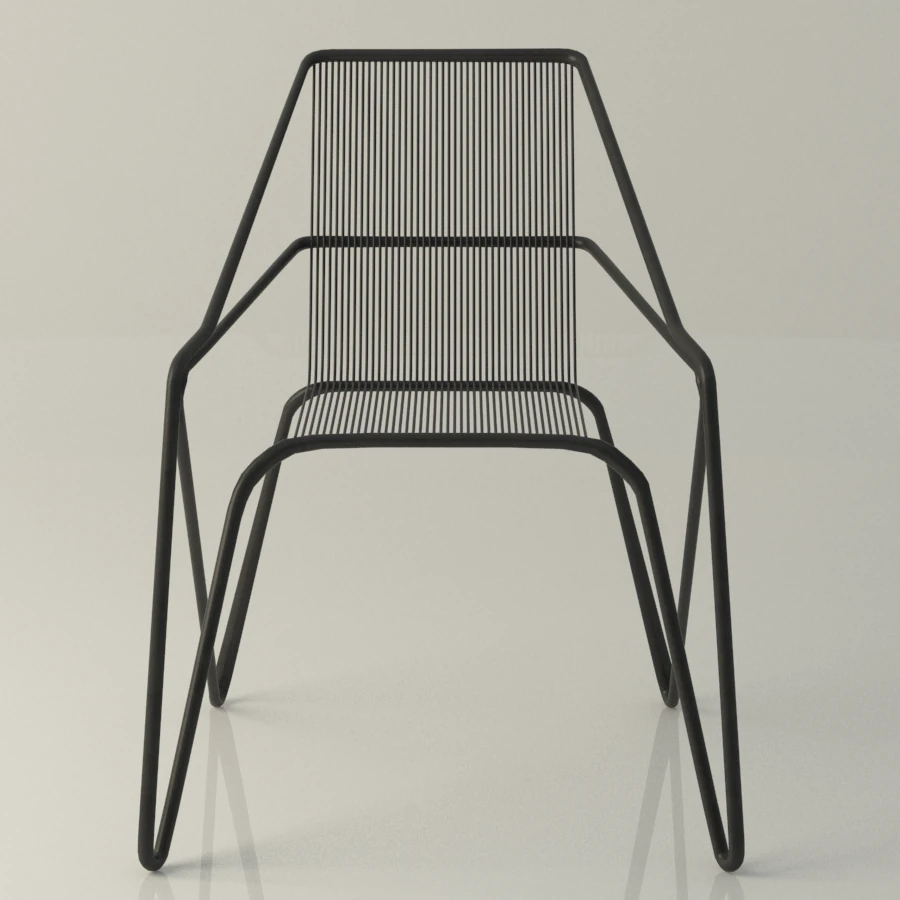 lattice iron frame chair 3D Model .c4d .max .obj .3ds .fbx .stl .blend 