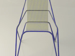 lattice iron frame chair 3D Model