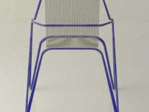 lattice iron frame chair 3D Model