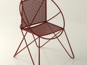 старовинний стілець середини століття 3D Модель