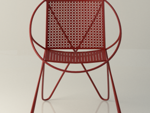 vintage mid century chair Model 3D