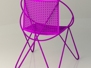 vintage mid century chair Model 3D