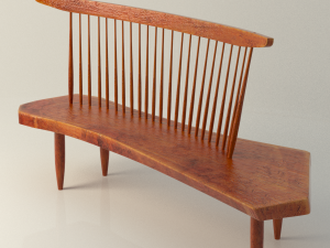 nakashima bench chair 3Dモデル