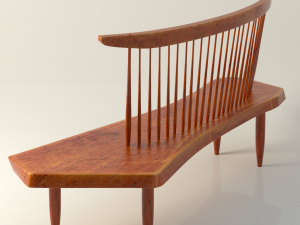 nakashima bench chair 3Dモデル