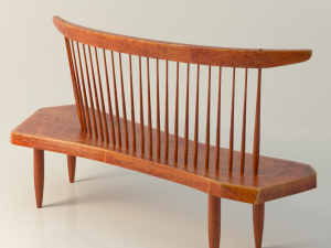 nakashima bench chair 3Dモデル