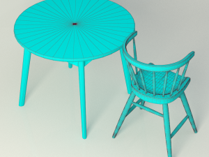 nakashima chair table 3Dモデル