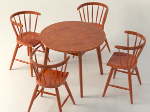 nakashima sandalye masası 3D Model