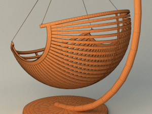 wood hanging chair 3D Модель