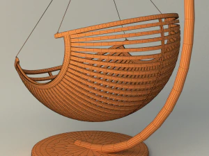 wood hanging chair 3D Model