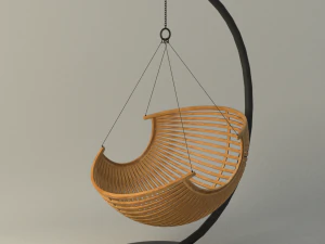 wood hanging chair 3D Model