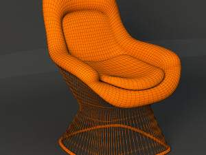 warren platner lounge chair Model 3D