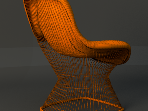warren platner lounge chair Model 3D