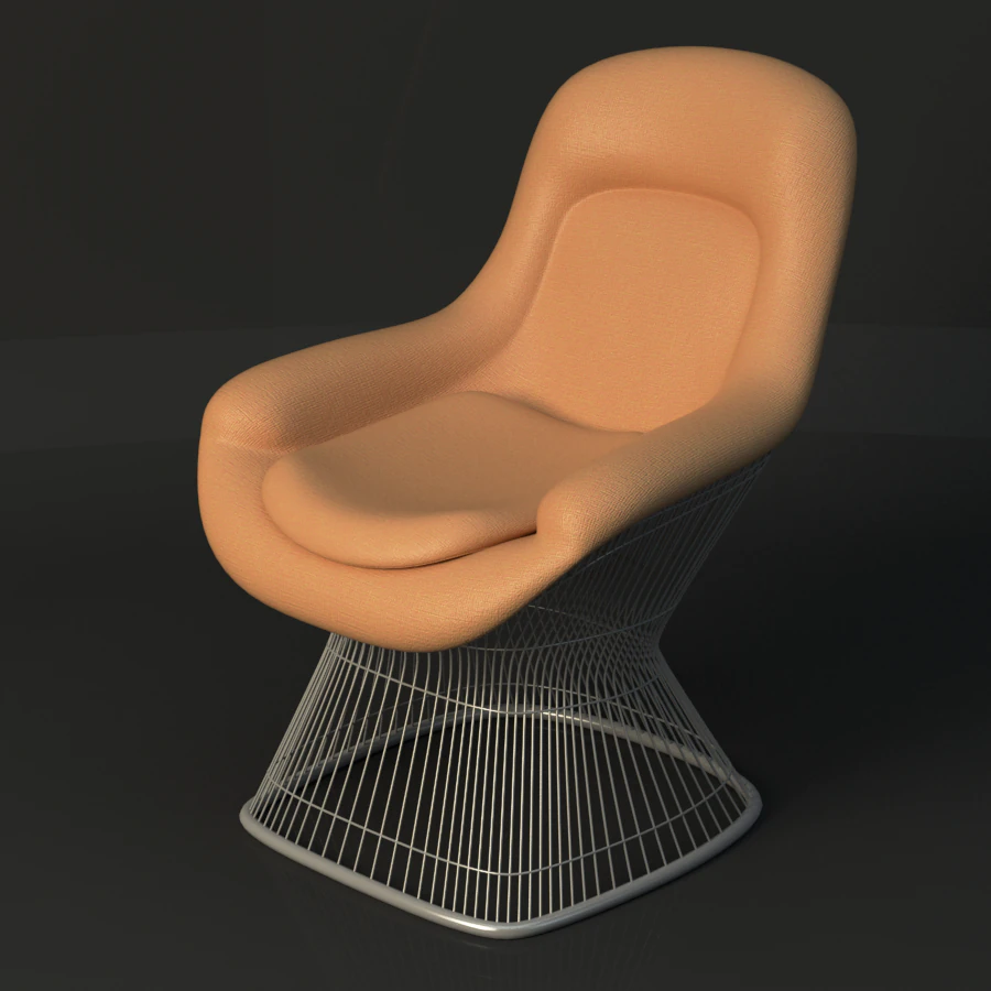 warren platner lounge chair 3D Model .c4d .max .obj .3ds .fbx .stl .blend