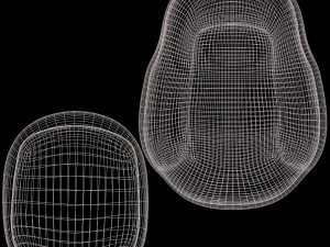 warren platner lounge chair 3D Model