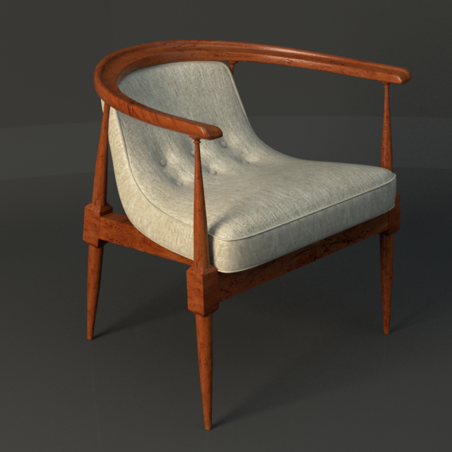 mid century blanket chair 3D मॉडल .c4d .max .obj .3ds .fbx .stl .blend