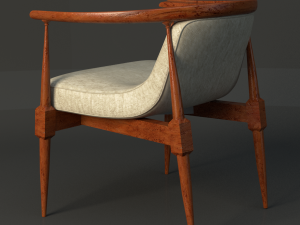 mid century blanket chair 3D मॉडल