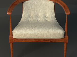 mid century blanket chair 3D मॉडल