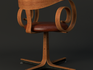 pair george mulhauser plycraft desk chairs 3D Model