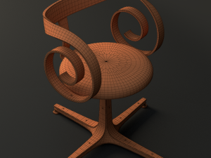 pair george mulhauser plycraft desk chairs 3D Model