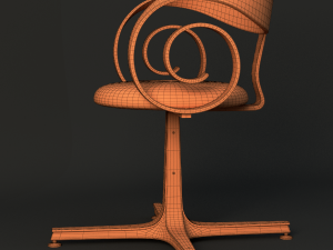 pair george mulhauser plycraft desk chairs 3D Model