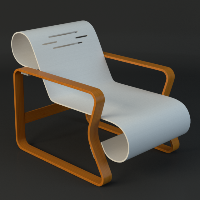 alvar aalto chair 3Dモデル .c4d .max .obj .3ds .fbx .stl .blend 