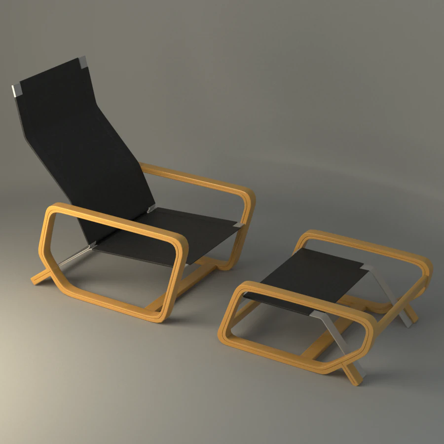 toro lounge chair 3D Model .c4d .max .obj .3ds .fbx .stl .blend 