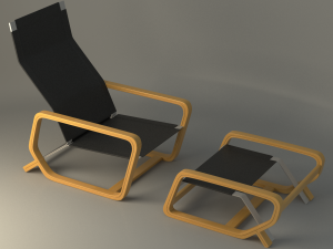 toro lounge chair 3D मॉडल