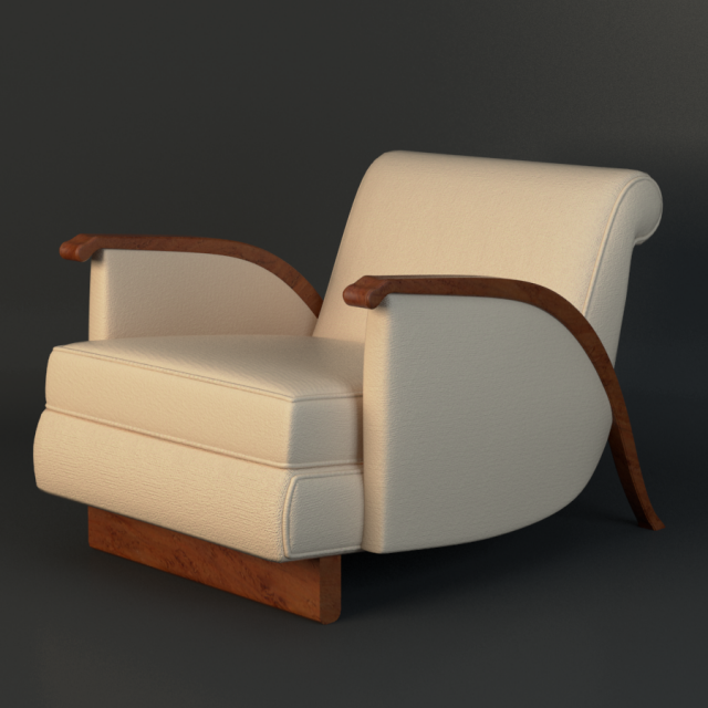 jacques emile ruhlmann chair Modelo 3D .c4d .max .obj .3ds .fbx .stl .blend 