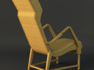 rare italian lounge chair 3D Model