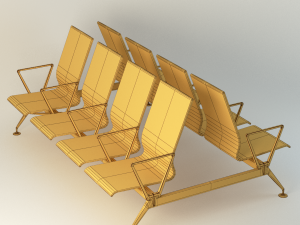 airports transportation chair 3D Model