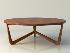modern wooden table and chair Modelo 3D