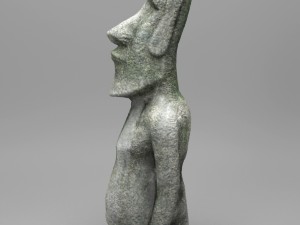 easter island moai statue Modelo 3D