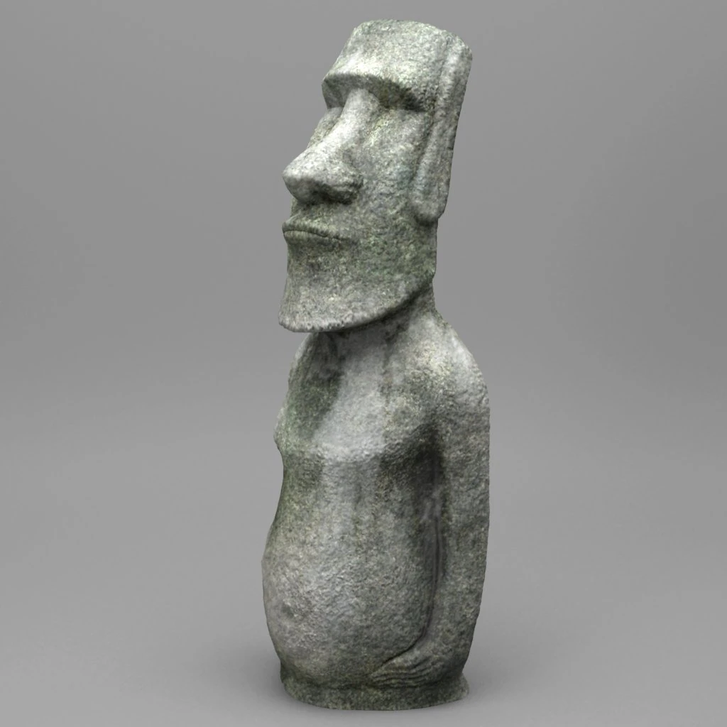 easter island moai statue 3D Model .c4d .max .obj .3ds .fbx .stl .blend 