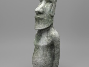 easter island moai statue 3D Model