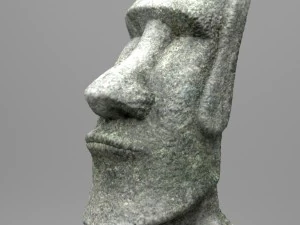 easter island moai statue 3D Model
