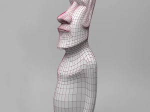 easter island moai statue 3D Model